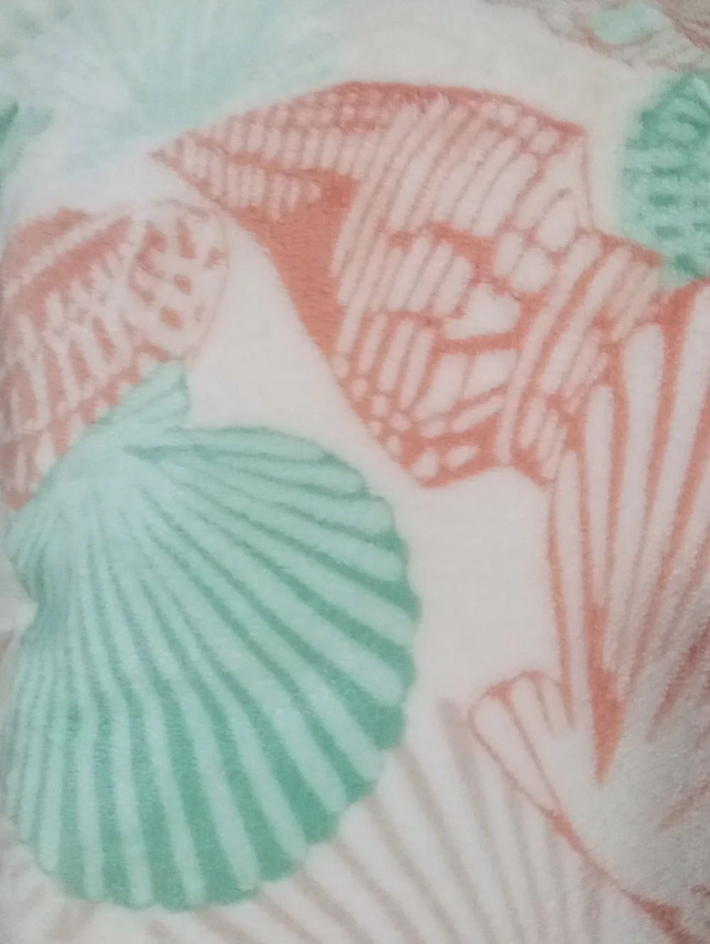 Two Shell Print Throw Pillows New  Coral & Mint